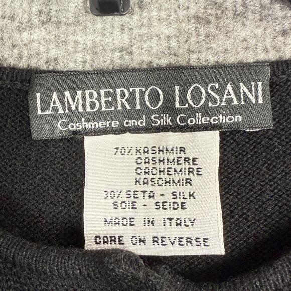 Lamberto Losani Cashmere silk Blend Cardigan Size Small Mother of pearl L/S - Picture 4 of 6